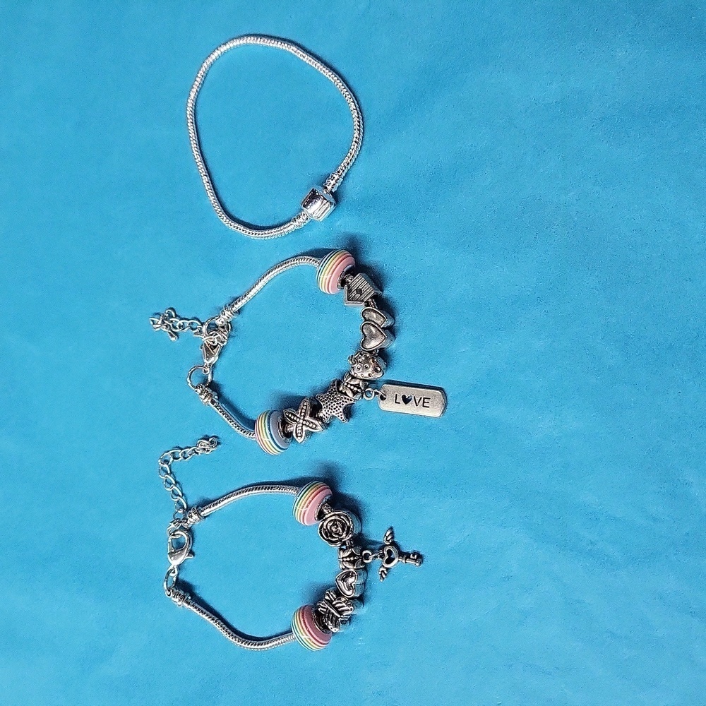 3 Bracelets 14 Charms